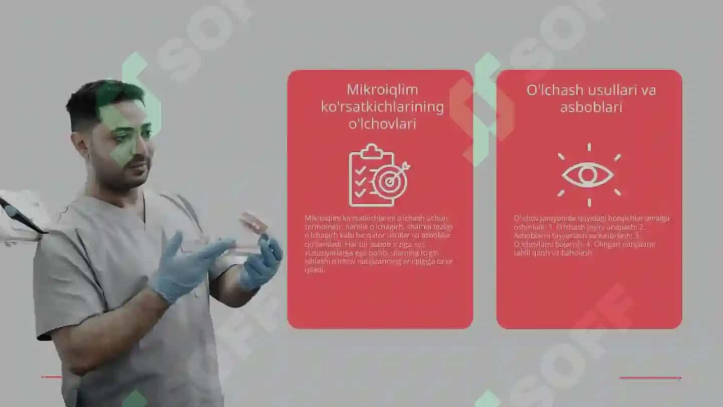 Xonalarning mikroiqlim ko'rsatkichlarini tekshirish va baholash 5