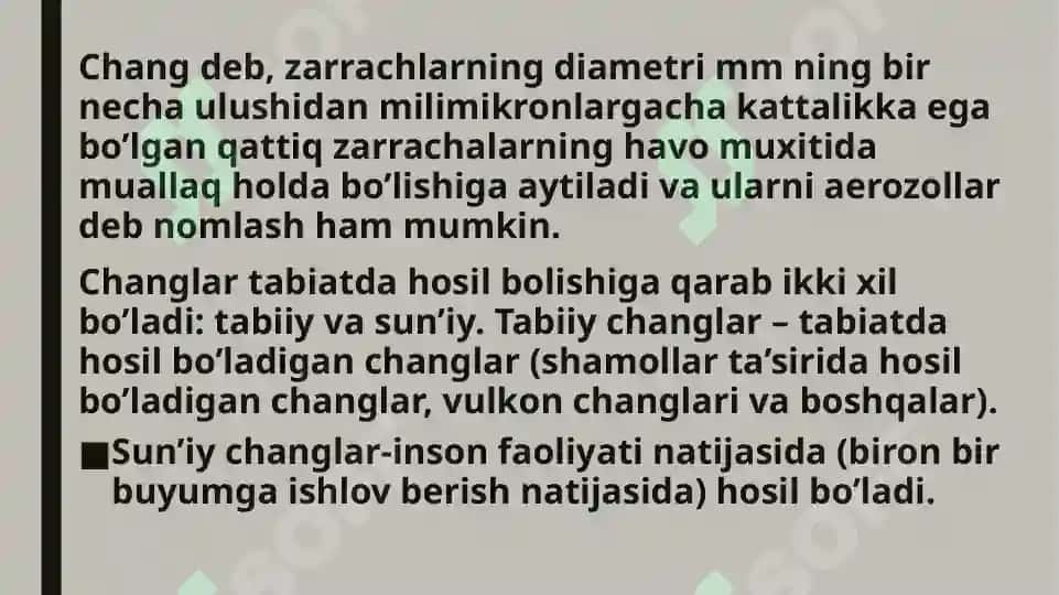 Havoning changlanganligini tekshirish va baholash 2