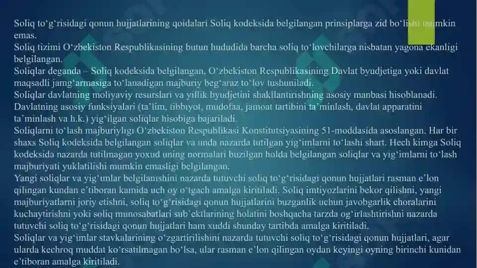 SOLIQ MAJBURIYATLARINING HUQUQIY ASOSI 4