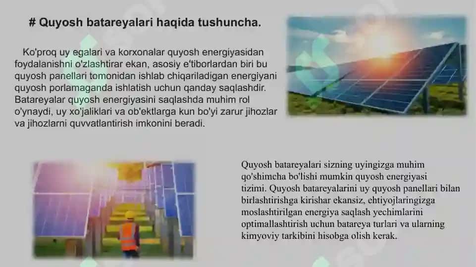 Quyosh batareyalairni o’rnatish qoidalari va usullari 3