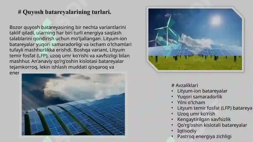 Quyosh batareyalairni o’rnatish qoidalari va usullari 6