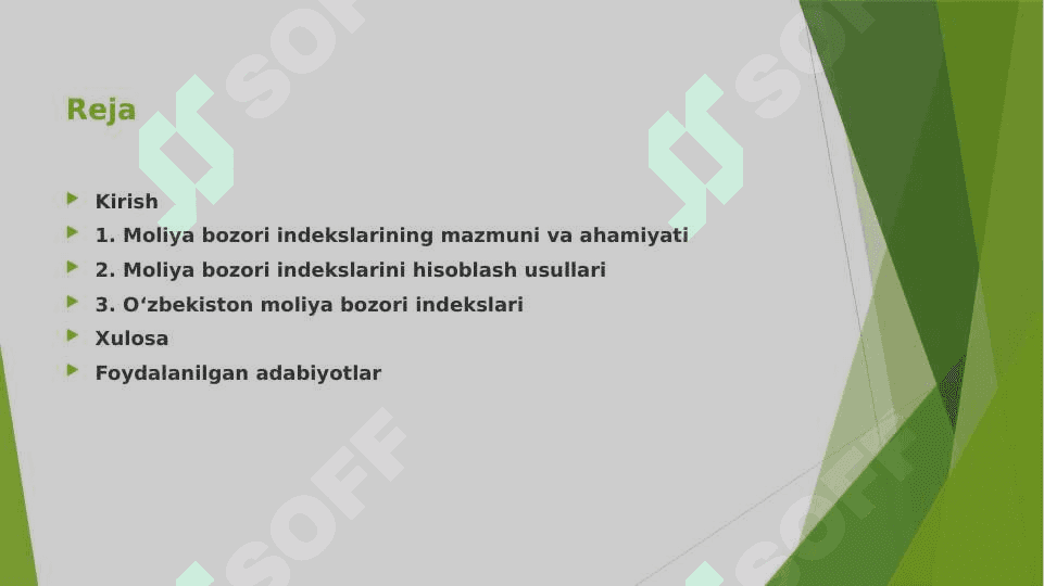 Moliya bozori indekslari 2