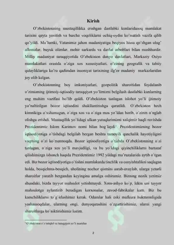 Davlat bosh islohotlar tamoyilining nazariy asoslari 2