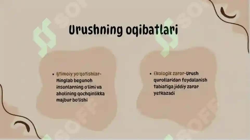 Umumbashariy muammolar .Urush va tinchlik 7
