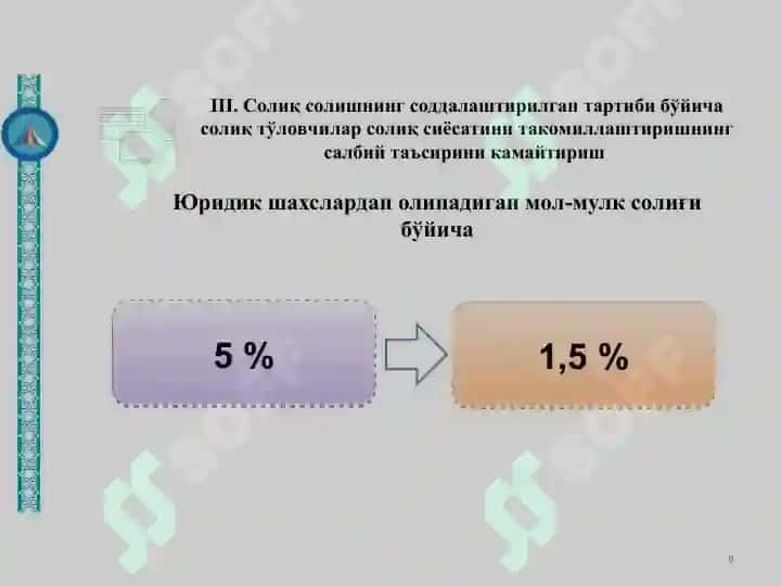 Ўзбекистон Республикаси ҳудудида солиқлар 8