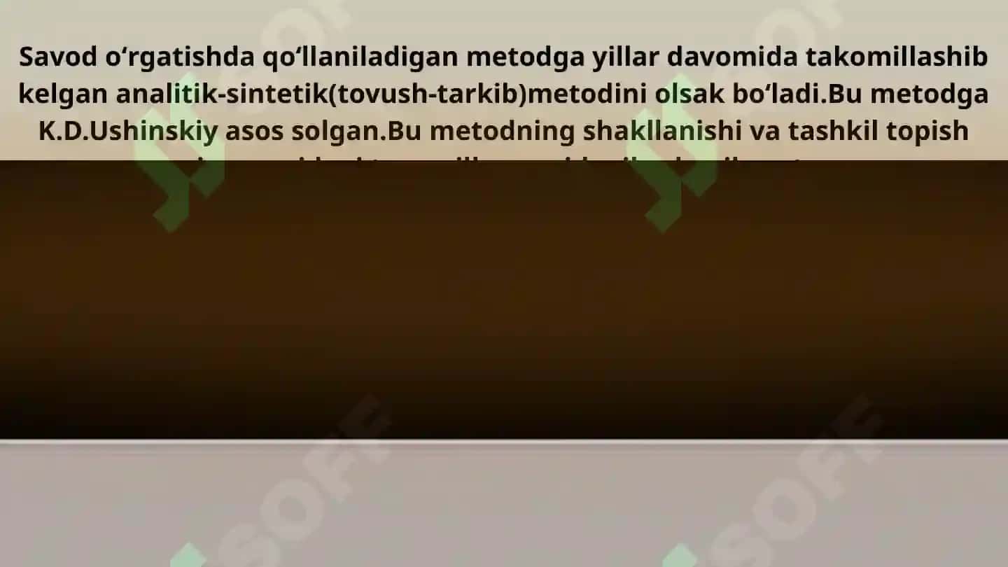 Savod oʻrgatishda qoʻllaniladigan metodlar 3