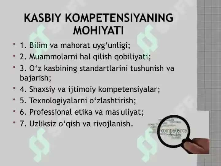 Kasbiy kompetensiyava uning rivojlantirish yo‘llari 5