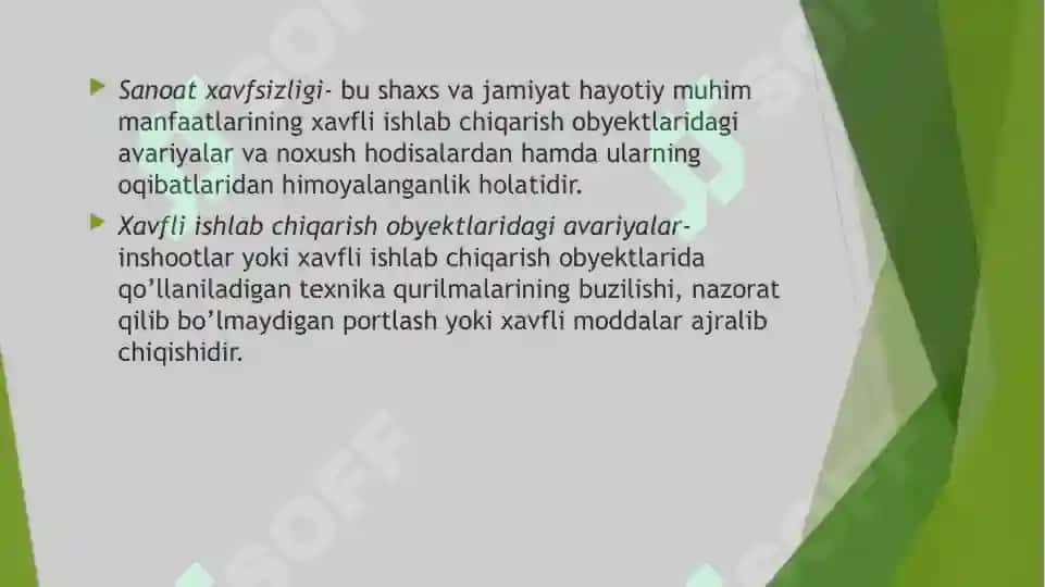 Sanoat xavfsizligi fanining huquqiy asoslari 8