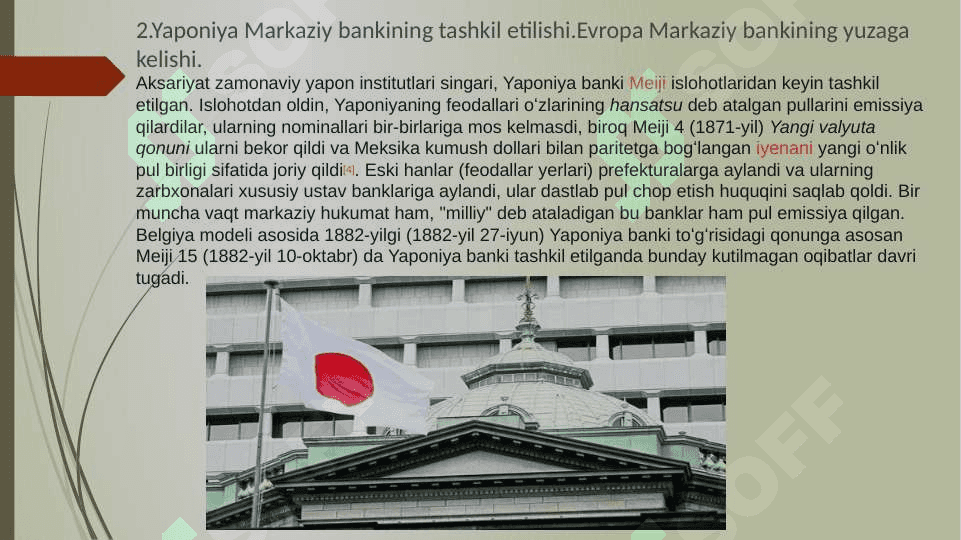 Banklarning kelib chiqishi va bank tizimi. 7