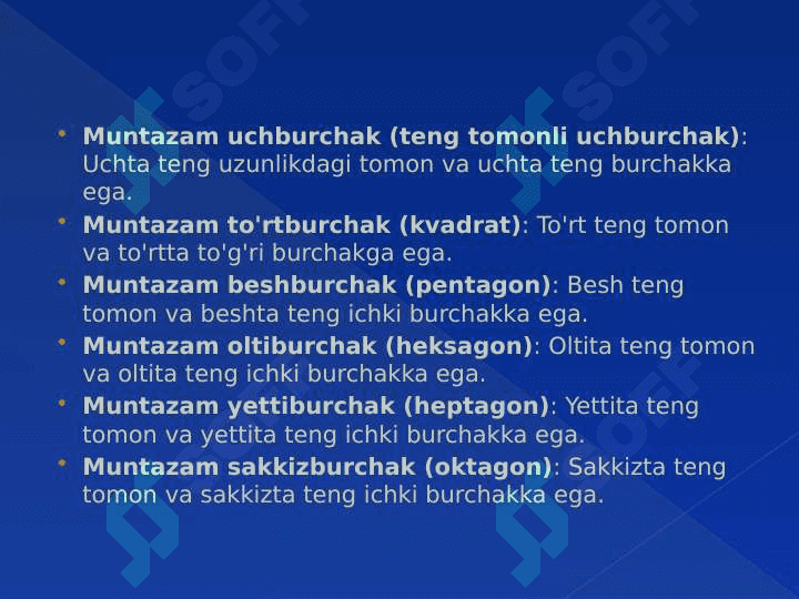 Muntazam ko'pyoqlilar 3