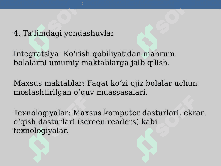 Ko'rishda muammolari bor bolalar haqida ma'lumot 7
