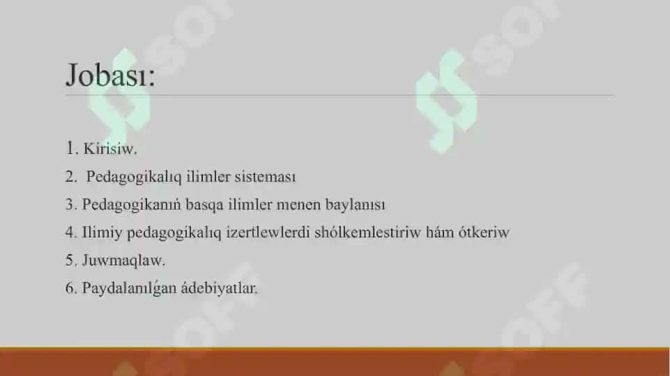Pedagogika shaxs tárbiyası hám rawajlandırıwı 2