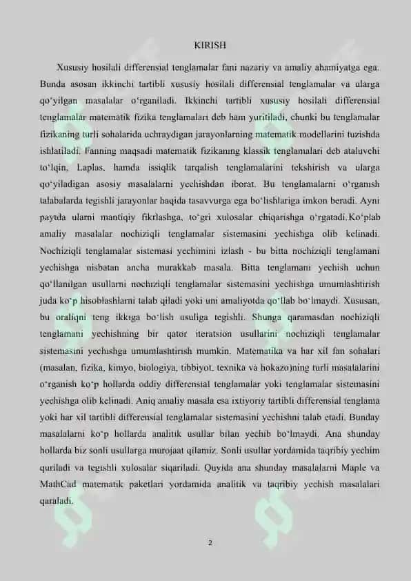 Gradiyent bo’yicha tushish usuli 2