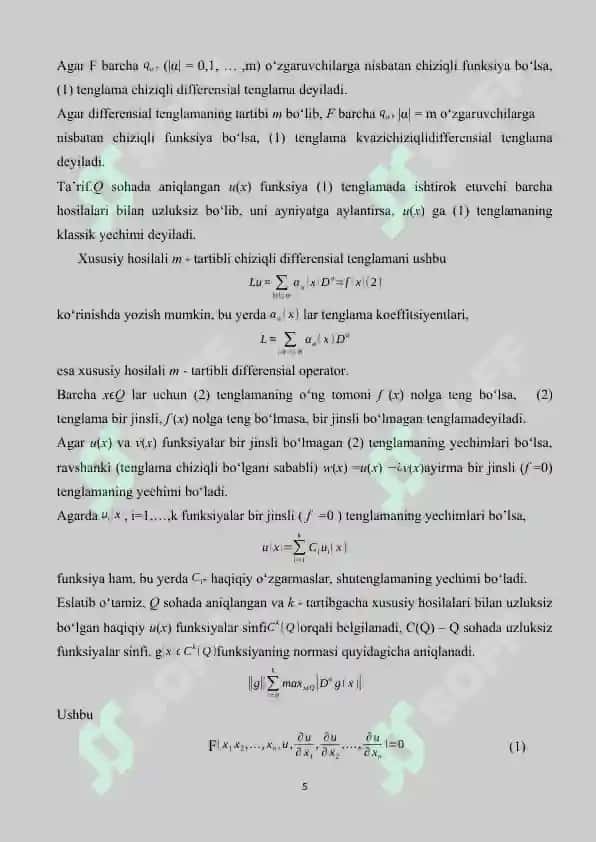 Gradiyent bo’yicha tushish usuli 5