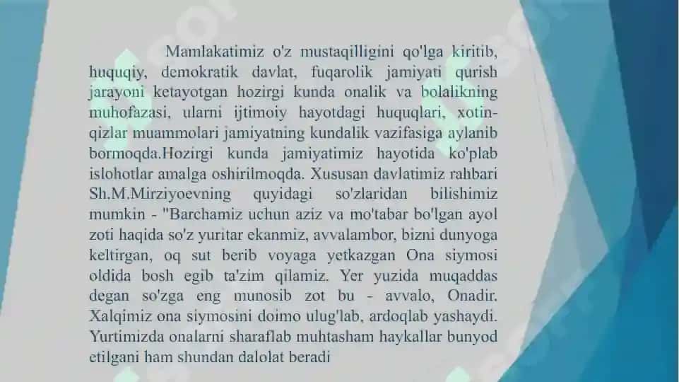 ZAMONAVIY O’ZBEKISTONDA AYOLLARNING IJTIMOIY HOLATI 4