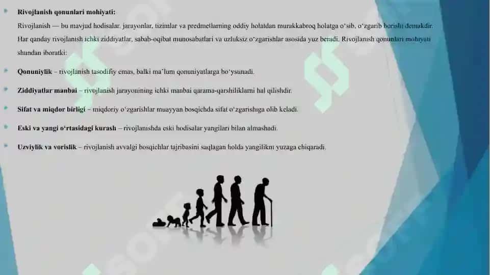 RIVOJLANISH QONUNLARI MOHIYATI.HARAKAT 3