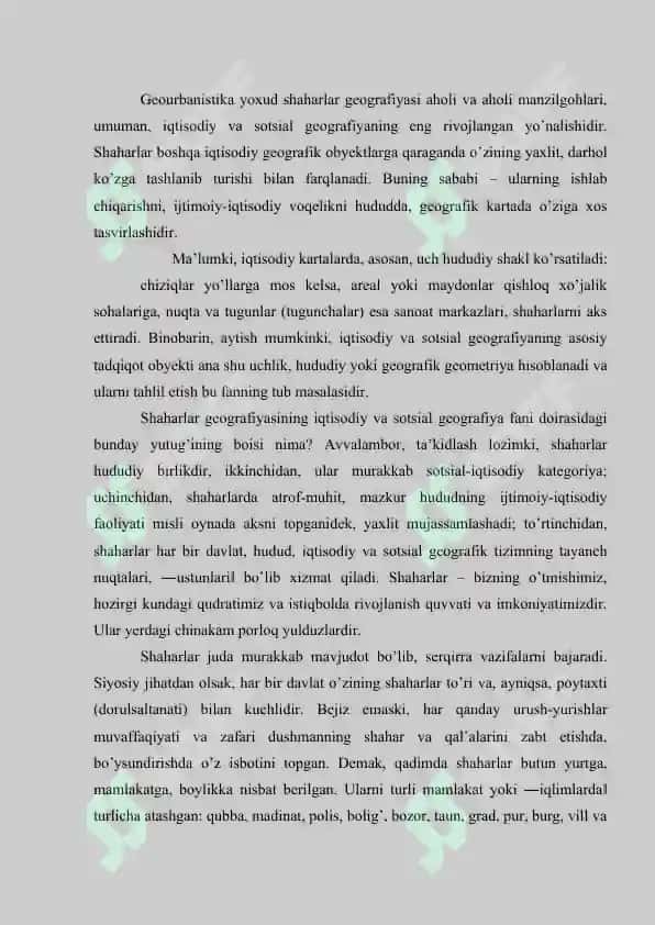 Urbanizatsiya (Iqtisodiy geografiya) 2