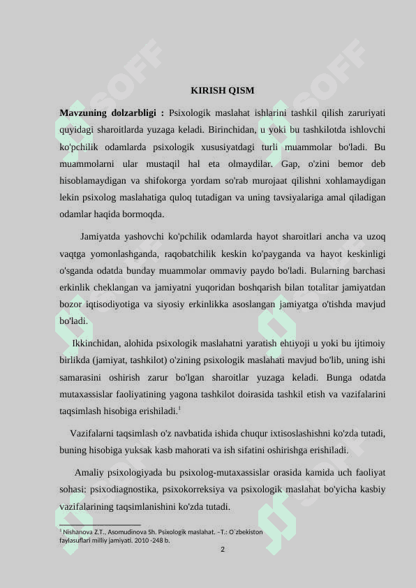 Psixologik maslahat ishini tashkil etish 2