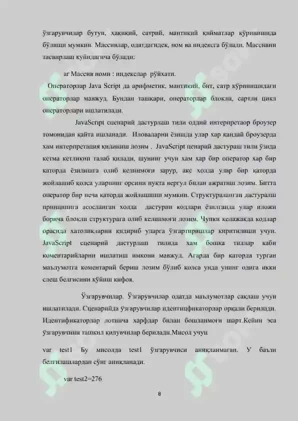Автомагазин учун эҳтиёт қисмлар тижорат Web саҳифасини яратиш 8