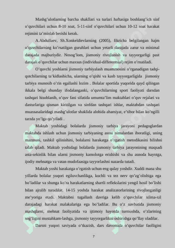 Jismoniy tarbiya darslarida o'quvchilarni faolligini shakllantirish 7