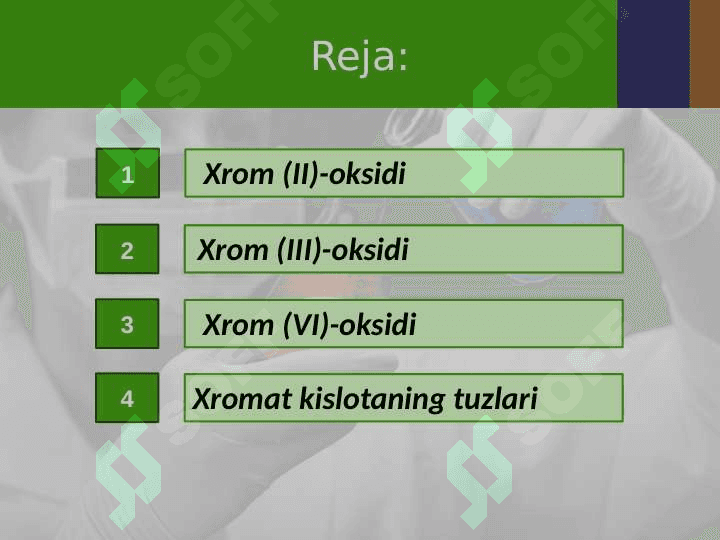 Xromning birikmalari va xossalari 2