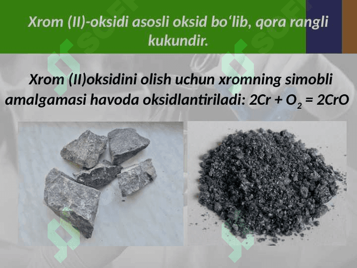 Xromning birikmalari va xossalari 4