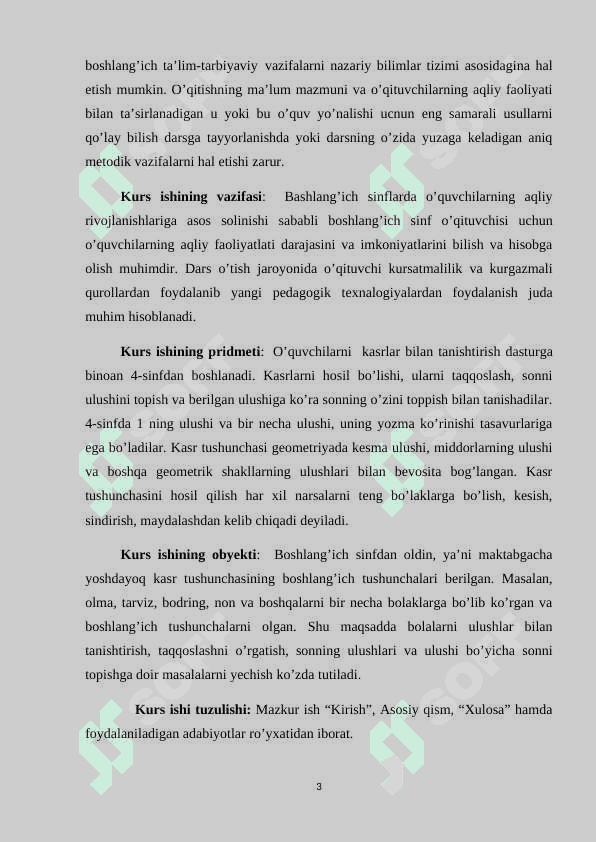 BOSHLANG'ICH SINFLARDA MATEMATIKA O'QITISHDA KASR TUSHUNCHASI ELEMENTLARINI O'RGATISH 3