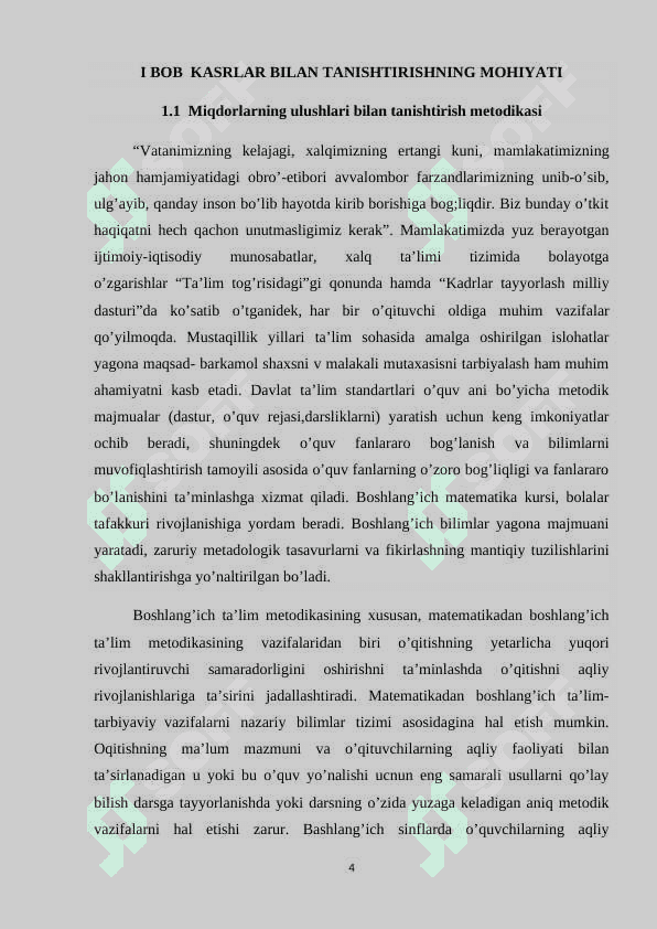 BOSHLANG'ICH SINFLARDA MATEMATIKA O'QITISHDA KASR TUSHUNCHASI ELEMENTLARINI O'RGATISH 4