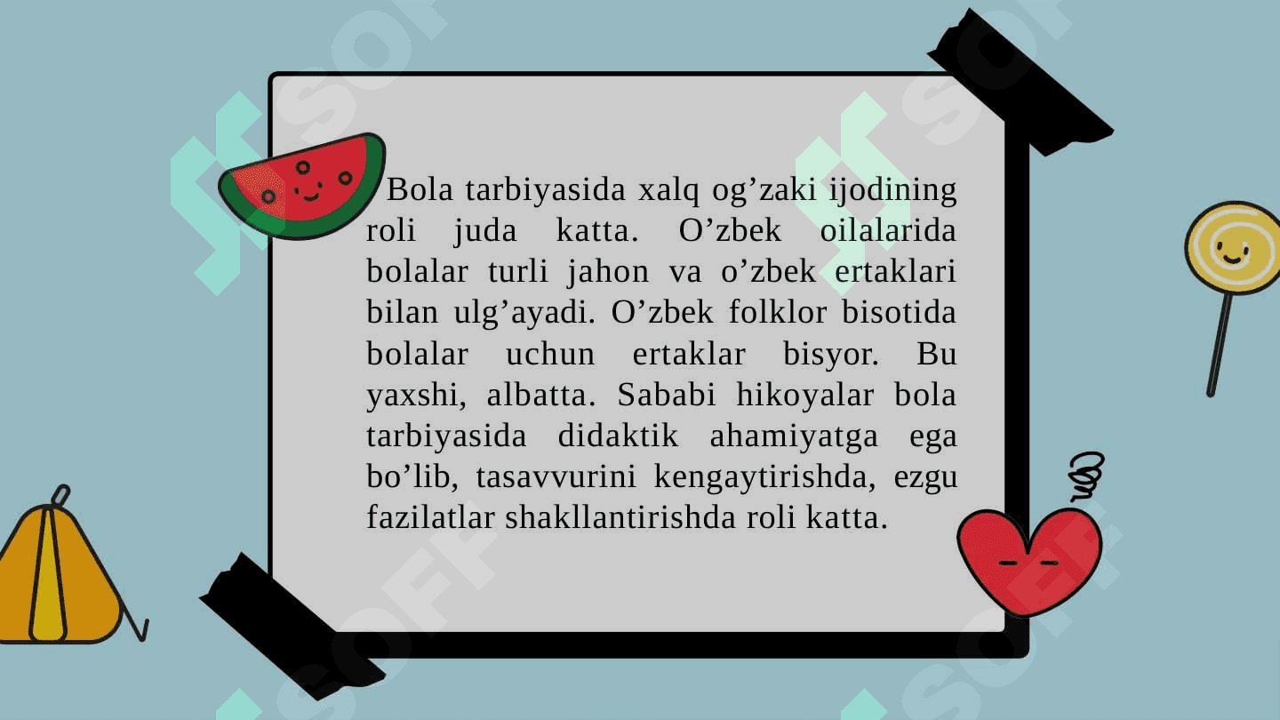 Xalq og’zaki ijodida tarbiyaga oid masalalarning ifodalanishi 6