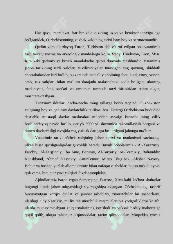 “Tarix fanining nazariy asoslari" faniga kirish 3