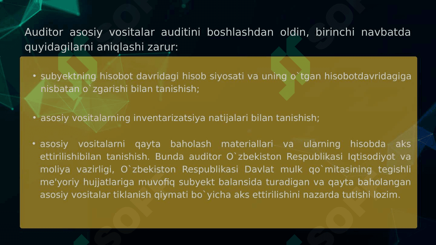 Asosiy vositalar auditi 6
