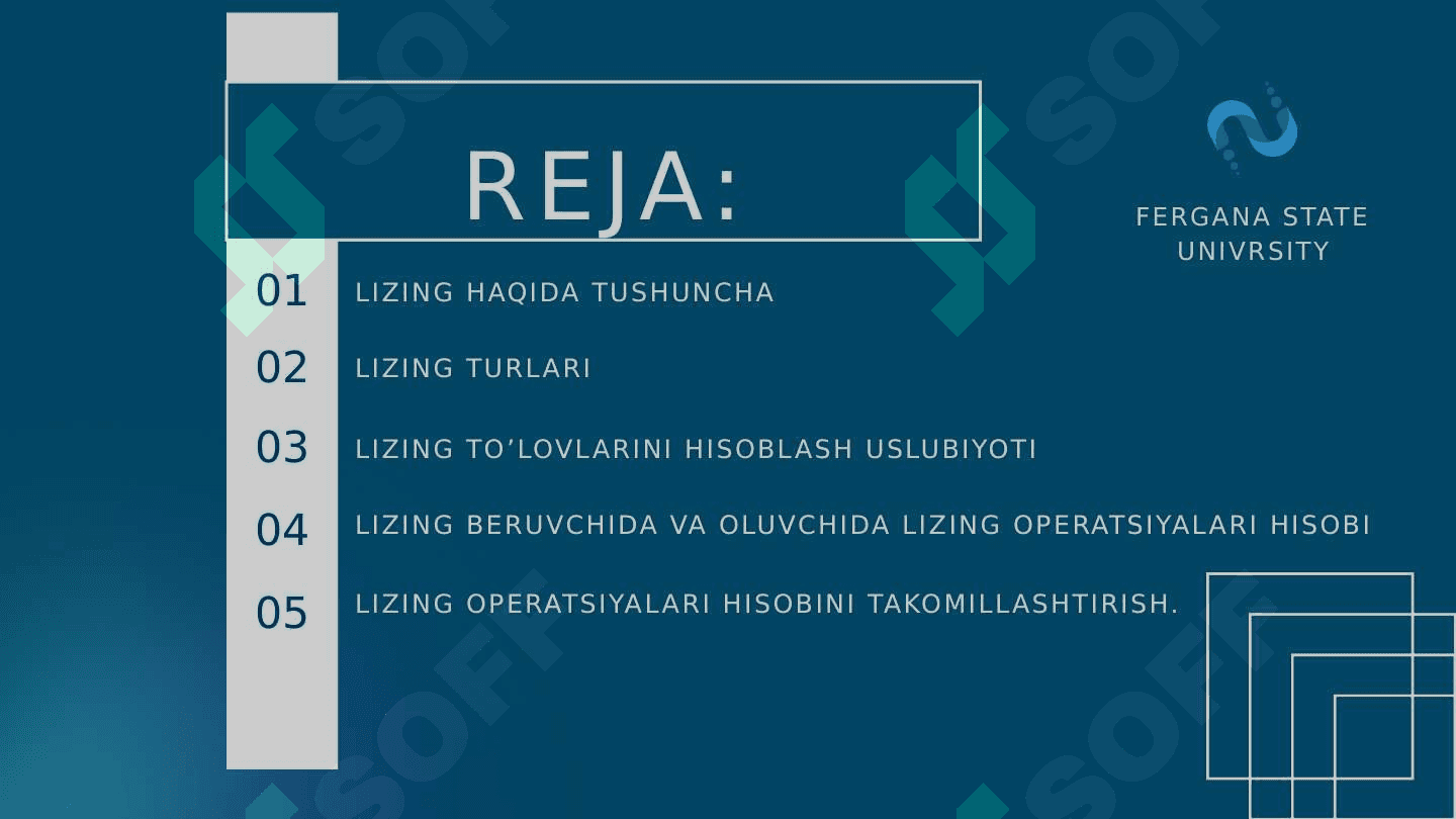 Lizing korxonalarida lizingga berish muomalalari hisobi 2