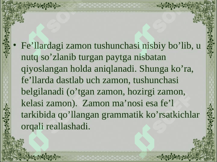 Fe’lning zamon kategoriyalari 3