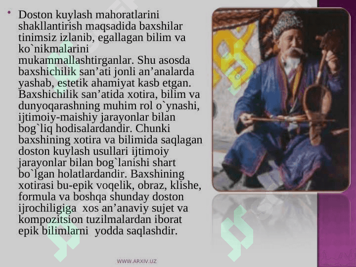FOLKLOR SAN’ATI VA BAXSHICHILIK SAN’ATI 7