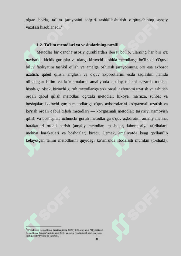 1-sinf ona tili va o’qish savodxonligi darslarida koʻrgazmali vositalardan foydalanish. 8