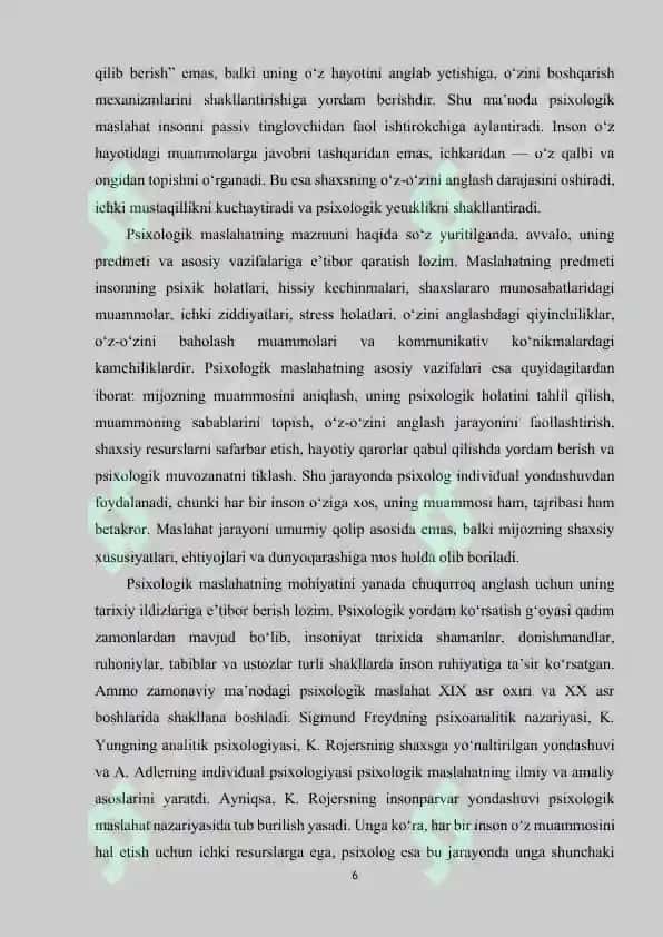 PSIXOLOGIK MASLAXATGA KASBIY TAYYORGARLIK. 6