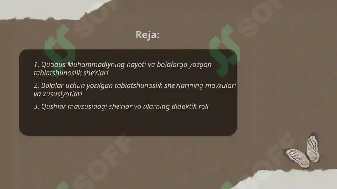 Quddus Muhammadiy bolalarning tabiatshunoslik shoiri 2