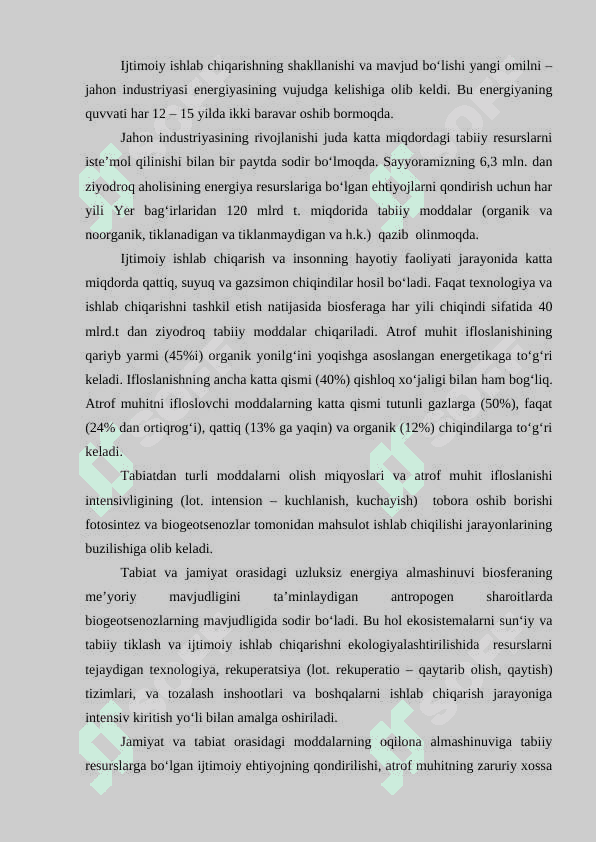 TABIATDAN  UNUMLI FOYDALANISH 6