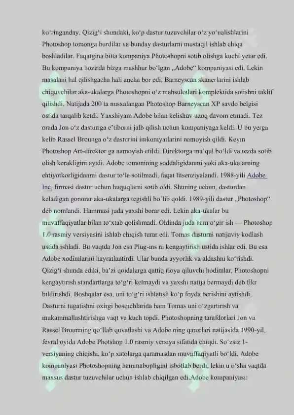 ADOBE PHOTOSHOP DASTURIDA INTERNET UCHUN MANBALAR YARATISH 4
