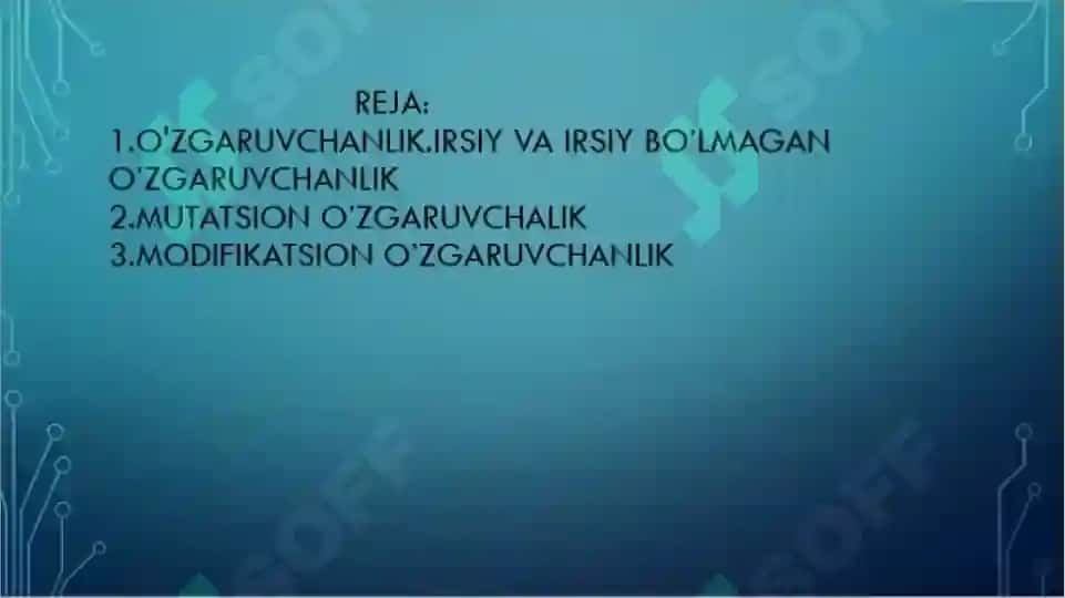 o'zgaruvchanlik 2