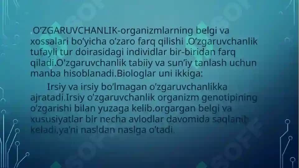 o'zgaruvchanlik 3