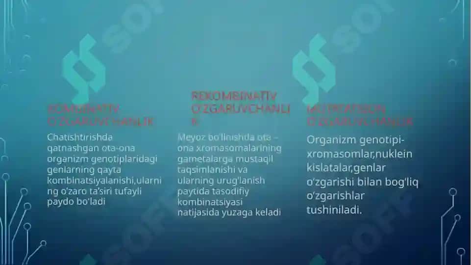 o'zgaruvchanlik 5
