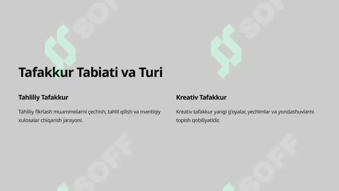 Mantiq Taffakkurning Shakllanishi 2