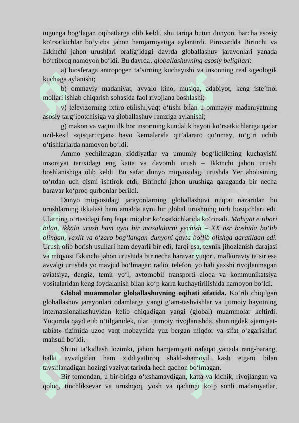 Globallashuv va va barqaror taraqqiyot falsafasi 4