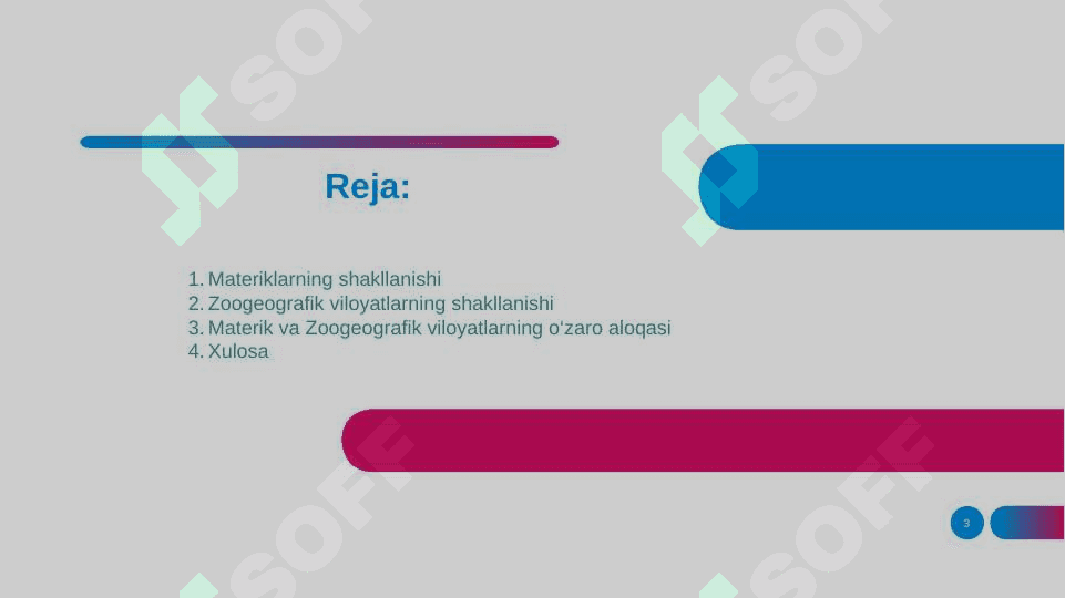 Materik va zoogeografik viloyatlarning shakllanishi 3