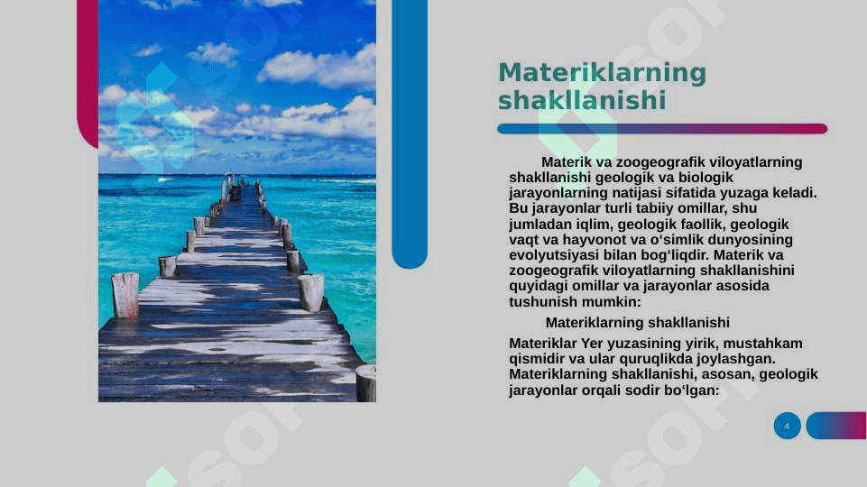 Materik va zoogeografik viloyatlarning shakllanishi 4