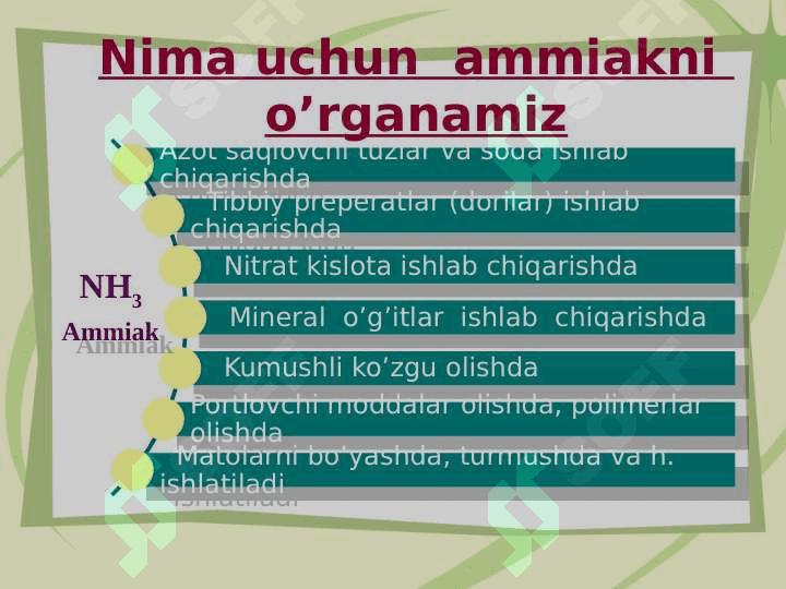 AZOTNING VODOROTLI BIRIKMALARI 2