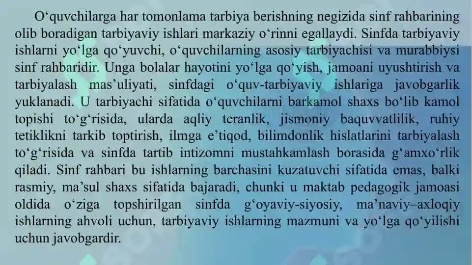 Maktabdagi tarbiyaviy ishlar tizimida boshlang‘ich sinf rahbarining faoliyati. 3