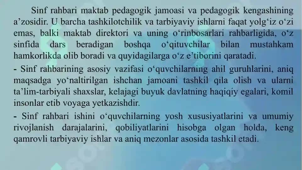 Maktabdagi tarbiyaviy ishlar tizimida boshlang‘ich sinf rahbarining faoliyati. 4