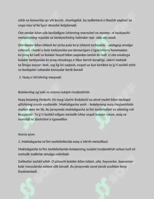 Maktabgacha taʼlim tashkilotlari va oilada nutq oʻstirish boʻyicha metodik ishlar 2